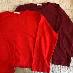 Misha & puff bundle of 2 cotton twist box tops, size Small